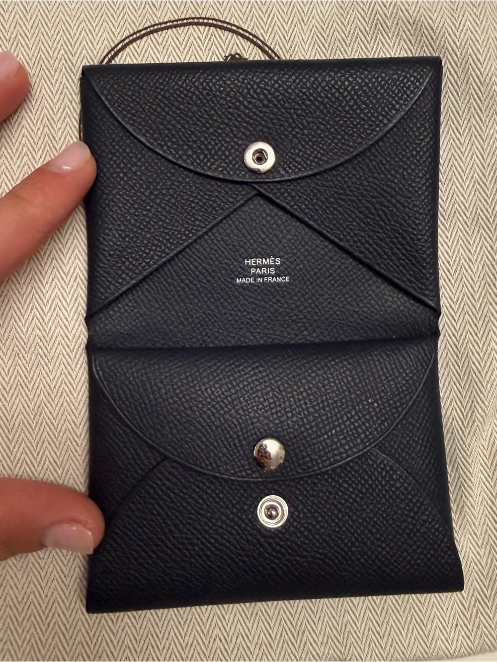 Hermès Calvi Duo card holder